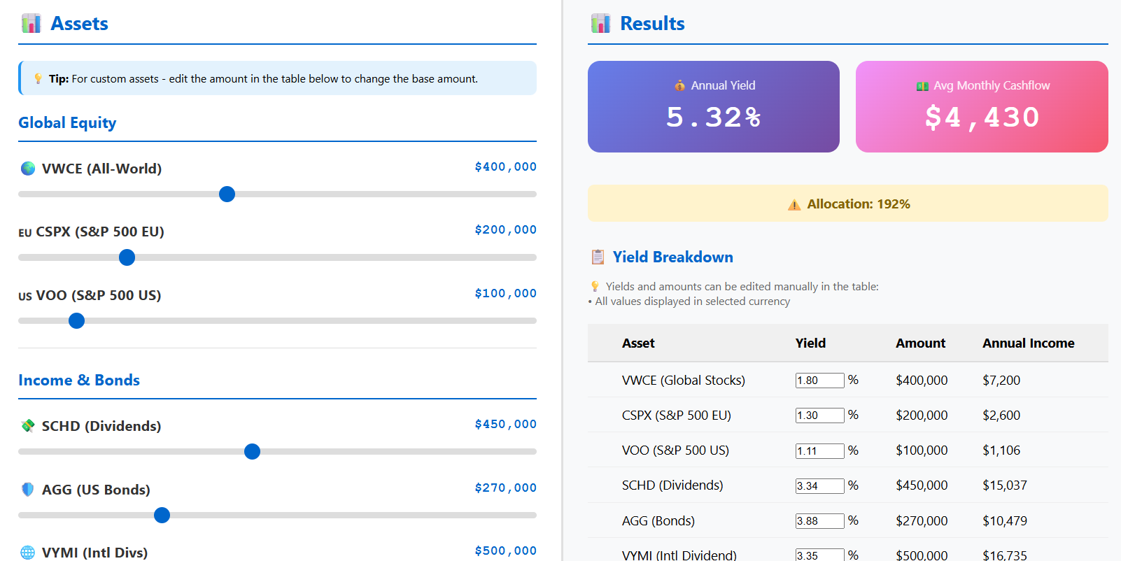 Portfolio Tax Simulator Dashboard
